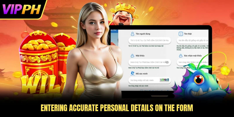 Entering accurate personal details on the form