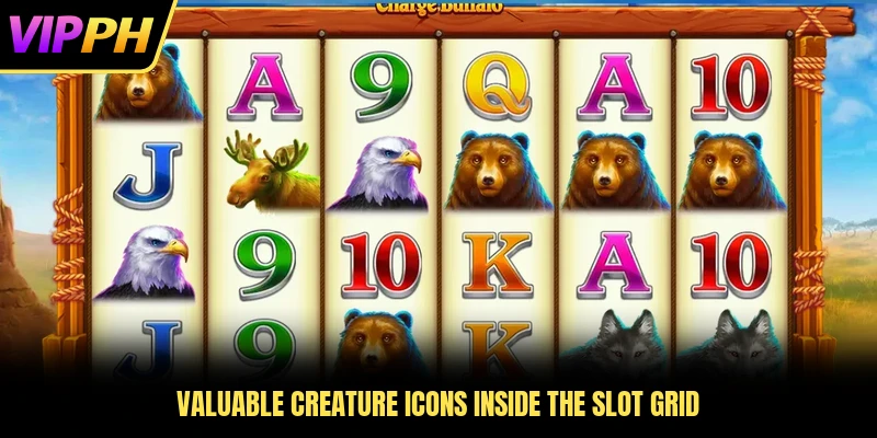 Valuable creature icons inside the slot grid